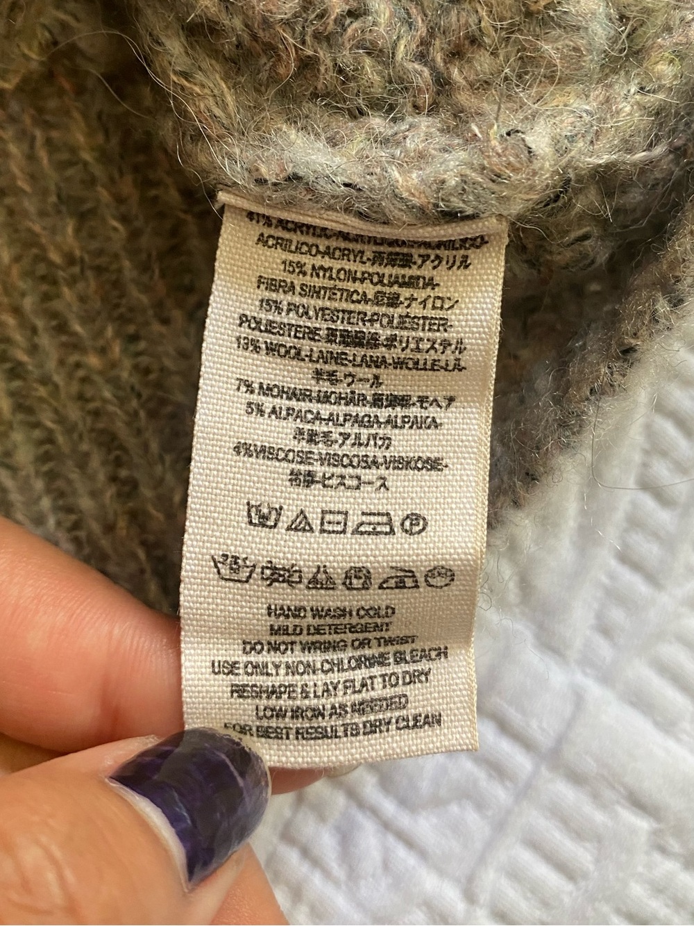 Free People Taupe Wrap V-Neck Sweater - Picture 3 of 4